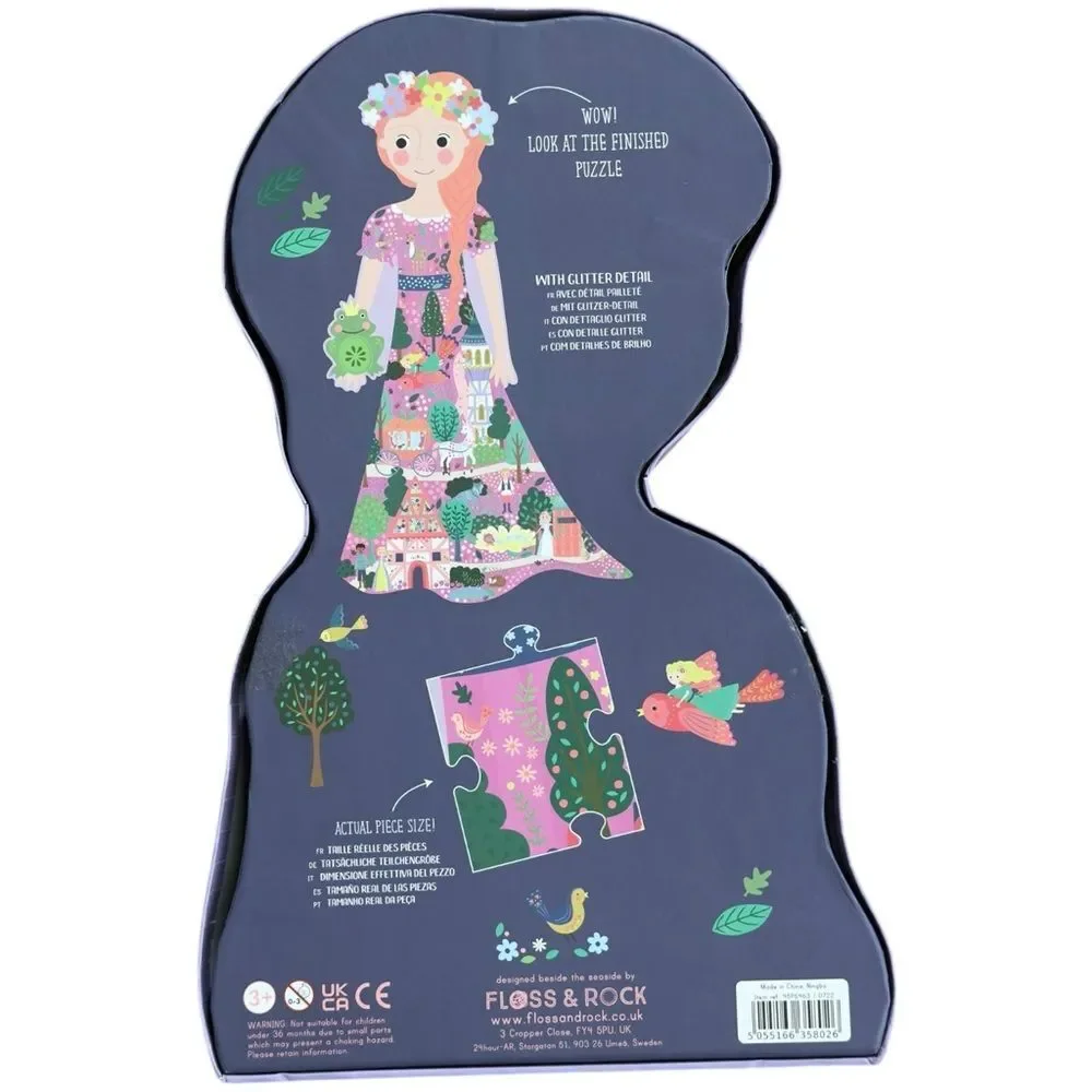 Floss & Rock Kids 40 Piece Princess Shaped Jigsaw Puzzle.